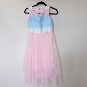 Cat & Jack pink‎ tull sleeveless dress L